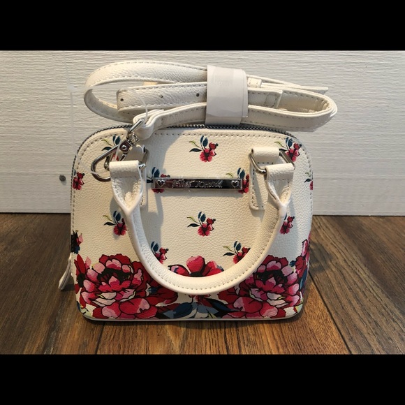 Betsey Johnson Handbags - Betsey Johnson Cream Floral Top handle crossbody
